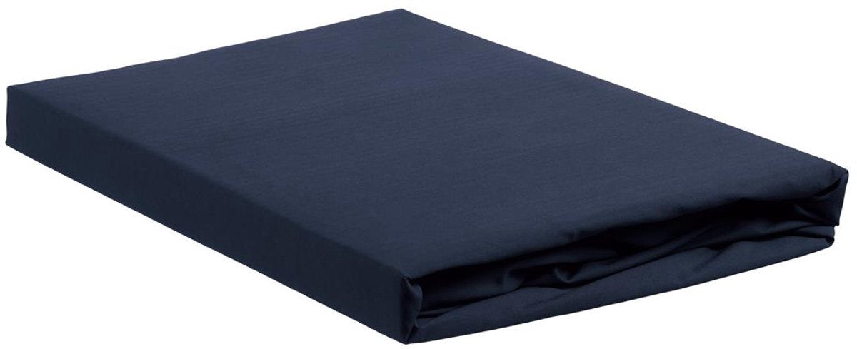 Ambiante - katoen - hoeslaken - 160x220 cm - blauw
