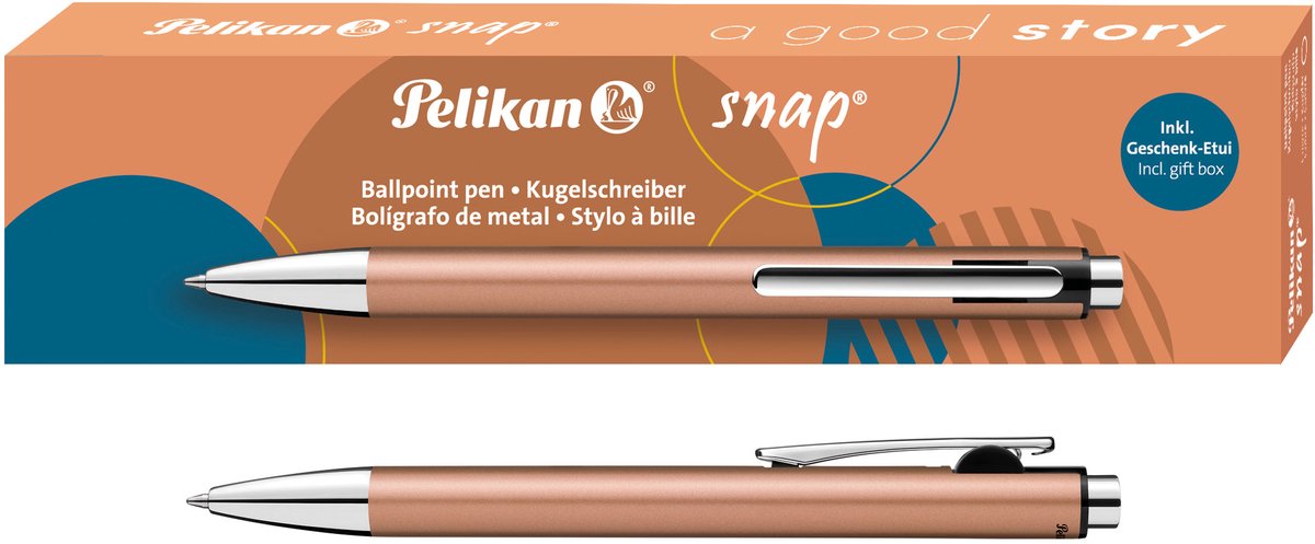 Pelikan balpen snap metallic copper, in geschenkdoosje