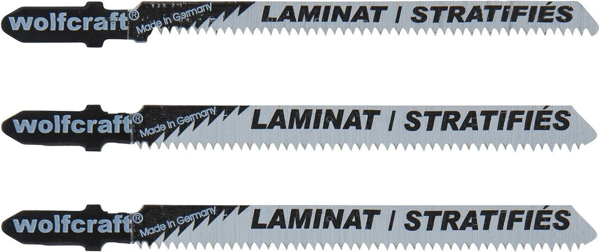 Wolfcraft - decoupeerzaagbladen - 3 stuks - t-schacht - decoupeerzaagjes - 2379000