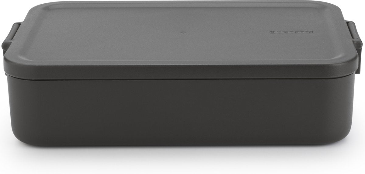 Brabantia make take lunchbox broodtrommel - large - kunststof - dark grey