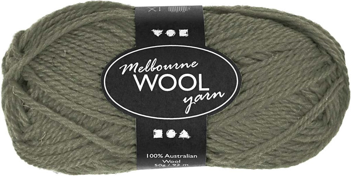 Creativ company cc melbourne wolgaren 50gr donker groen