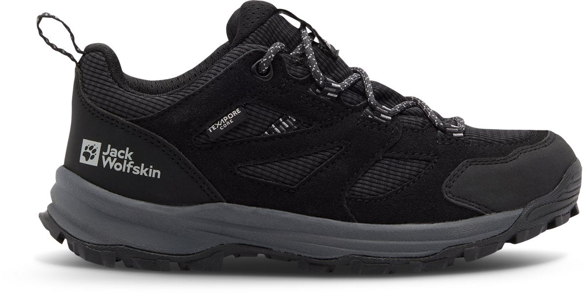 Jack wolfskin vojo tour texapore mid wandelschoenen zwart eu 36 jongens,meisjes