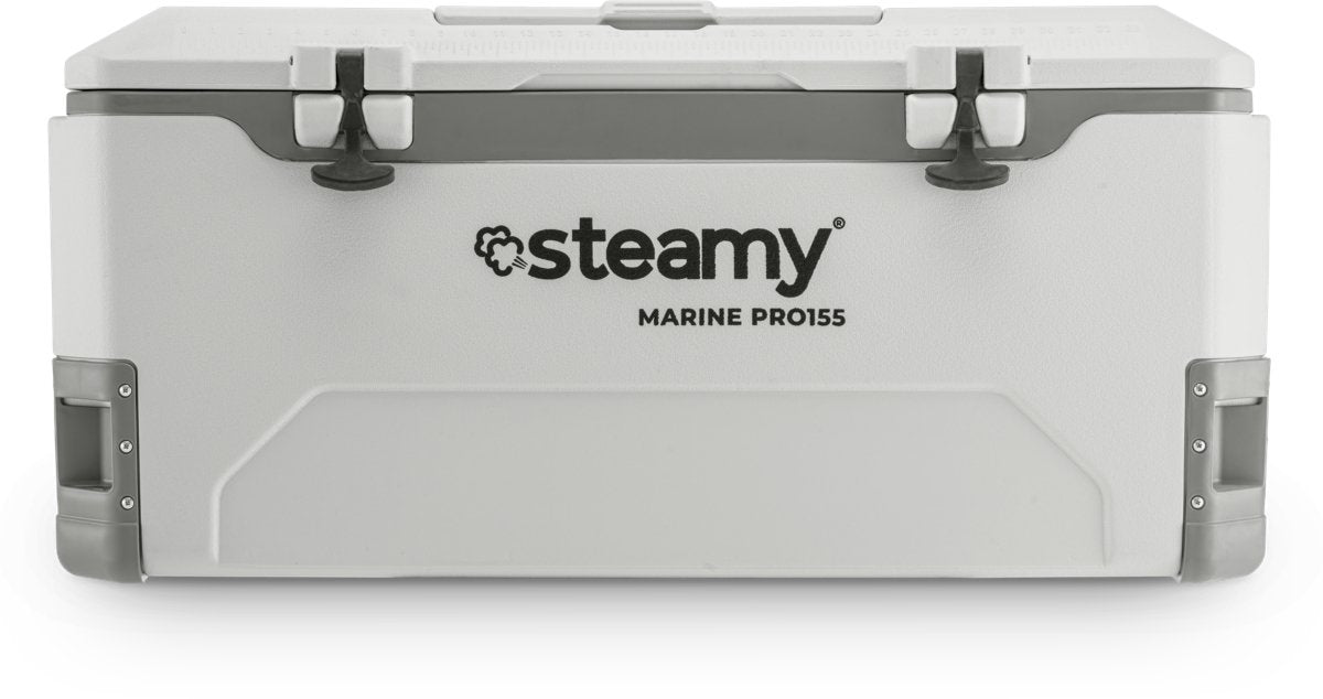 Steamy marine pro 155 - grote koelbox - maritieme koelbox - 155 liter - wit