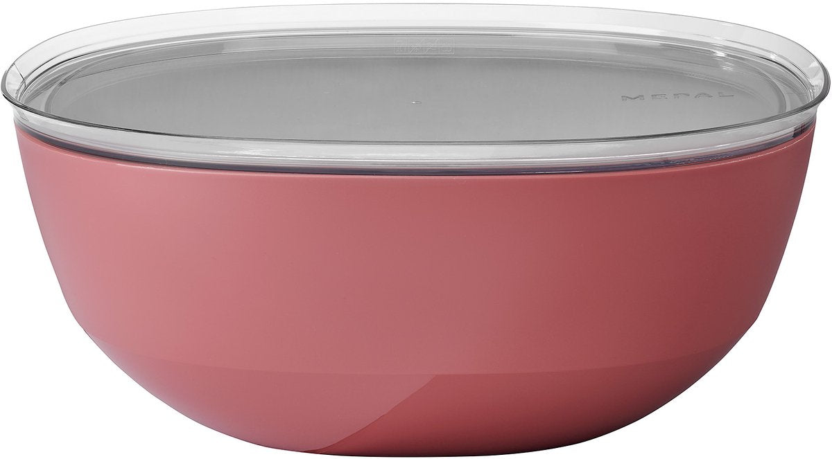 Mepal serveerschaal met deksel silueta - 5000 ml - saladeschaal - vivid mauve