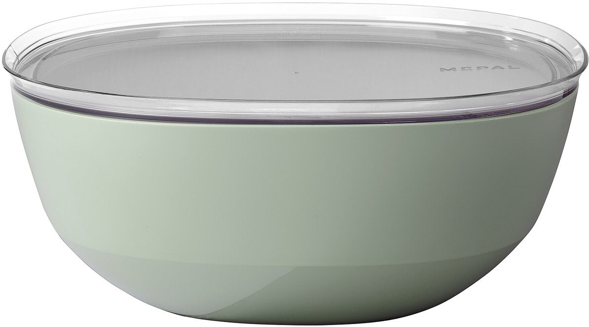 Mepal serveerschaal met deksel silueta - 5000 ml - saladeschaal - nordic sage