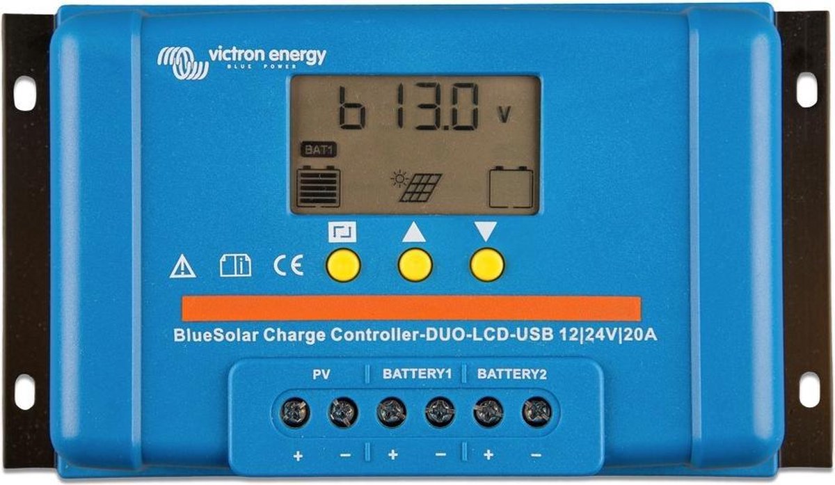Victron energy victron bluesolar pwm-lcd usb 12 24v-30a