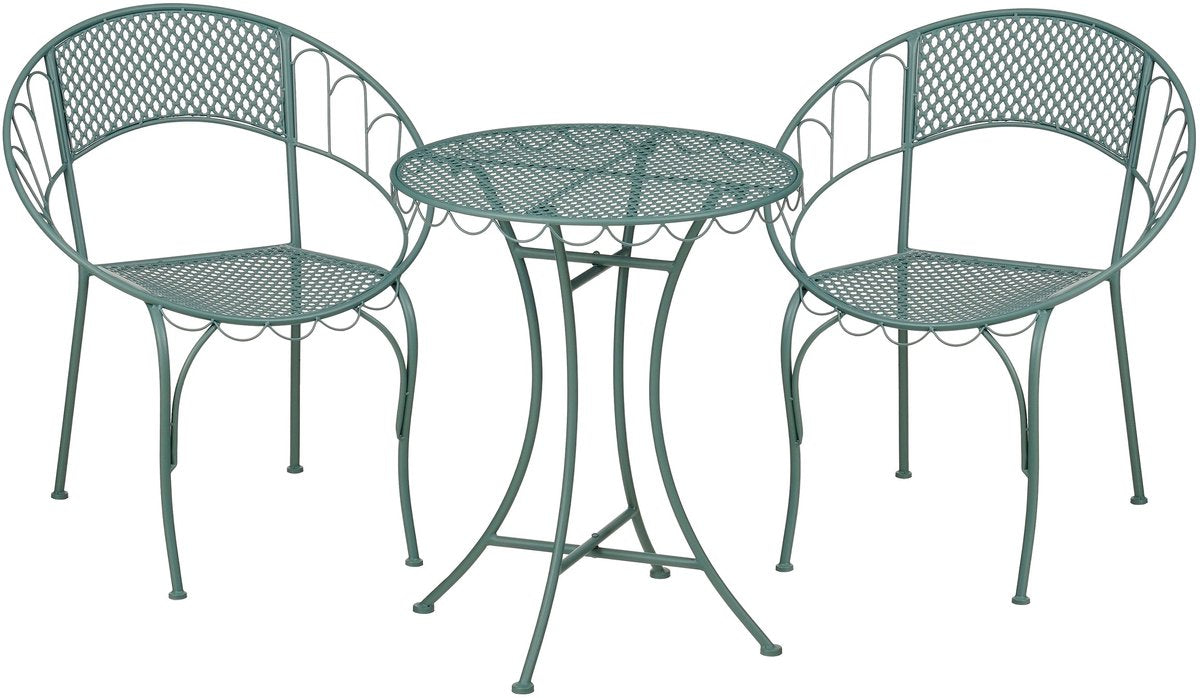 Mica decorations marseille bistroset - set van 3 - ijzer - groen