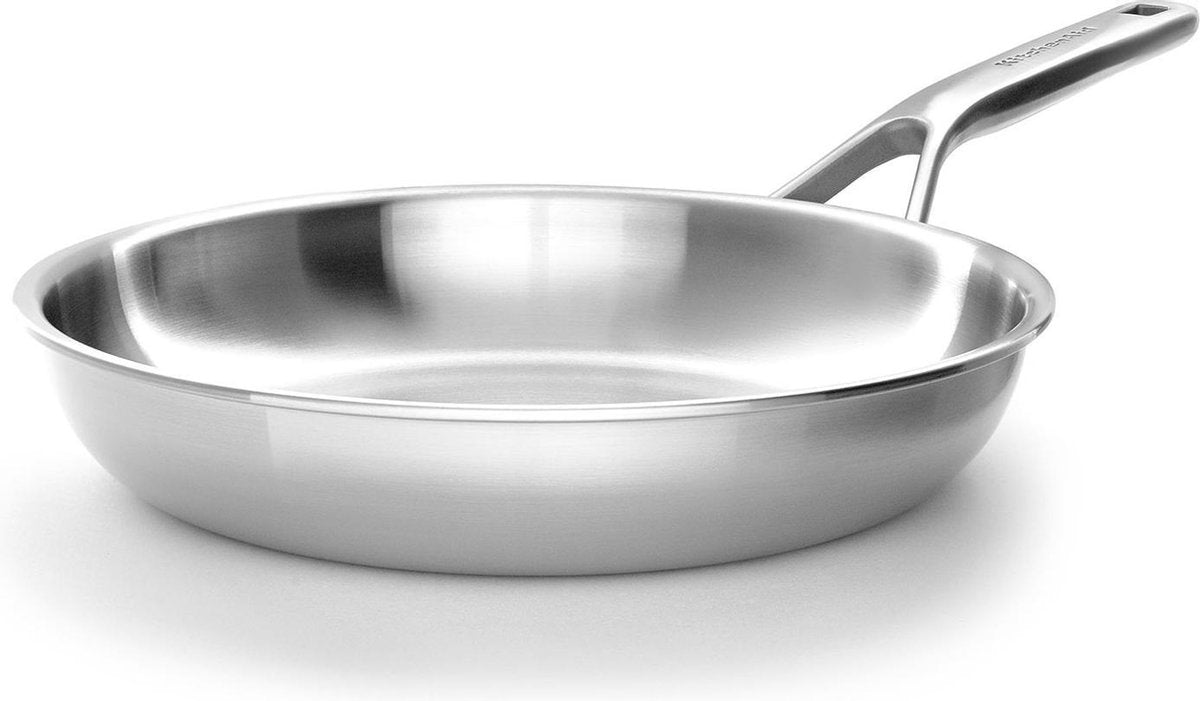 Kitchenaid multi-ply rvs koekenpan - ø24 cm - inductie - pfas-vrij