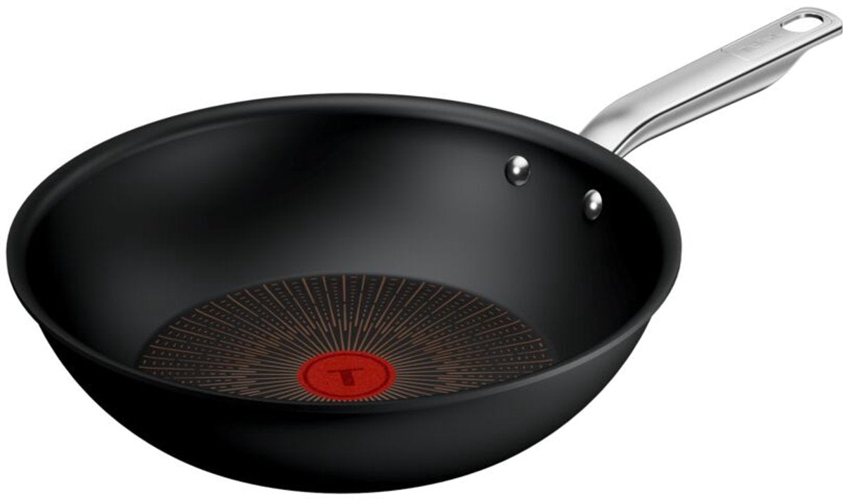 Tefal experience - wokpan - 28 cm - fusion core - anti-aanbaklaag - inductie - geschikt voor gebruik met metalen spatels