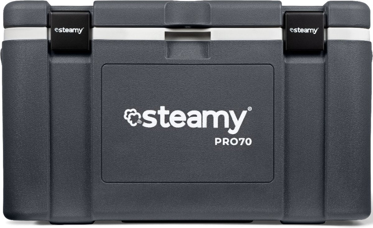 Steamy pro 70 - grote koelbox - extra goed geïsoleerd - 70 liter - grijs