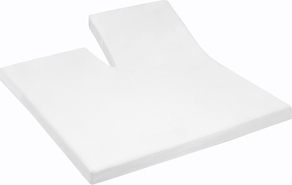 Cinderella - single-split - topper hoeslaken - premium molton - tot 25 cm matrashoogte - 160x200 cm - wit