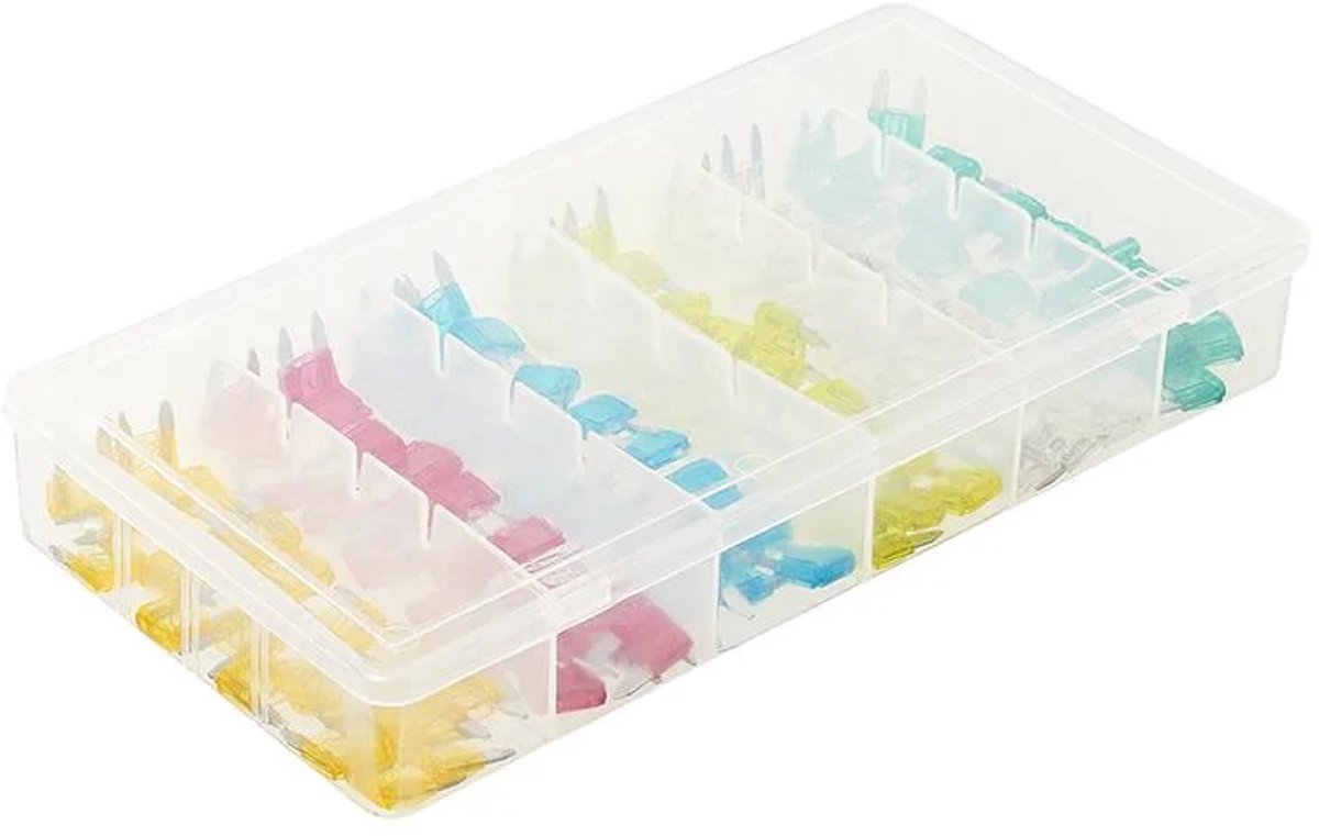 Proplus steekzekeringen - mini assorti - 120 stuks - kunststof box