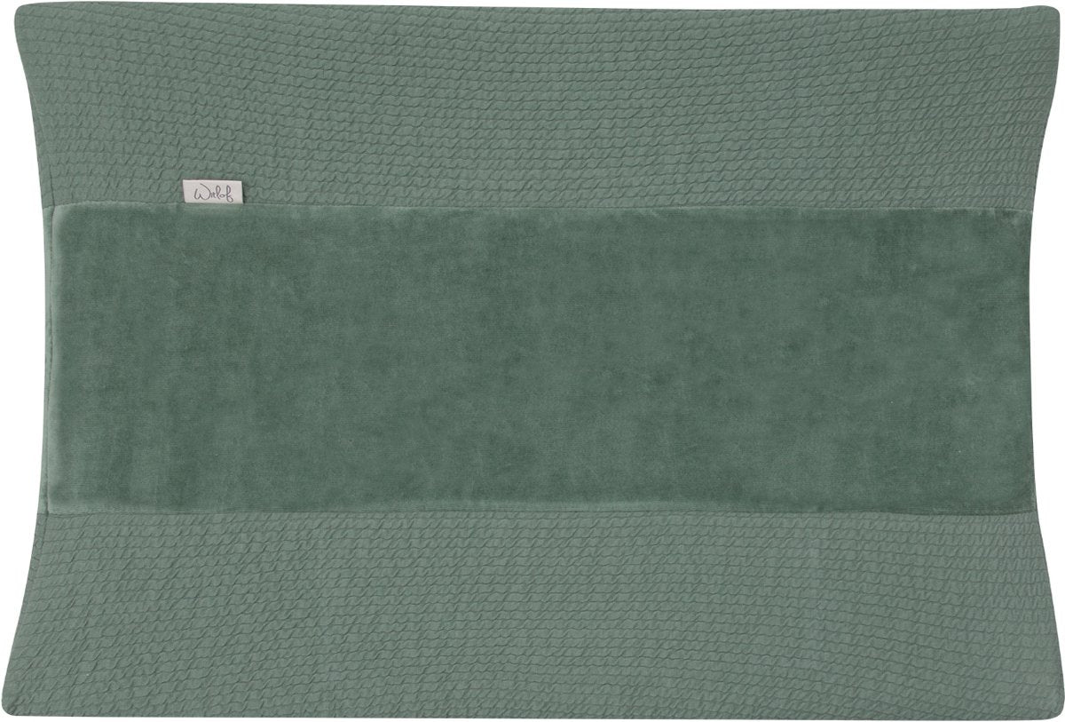 Witlof for kids aankleedkussenhoes forest green waves 70 x 50 cm