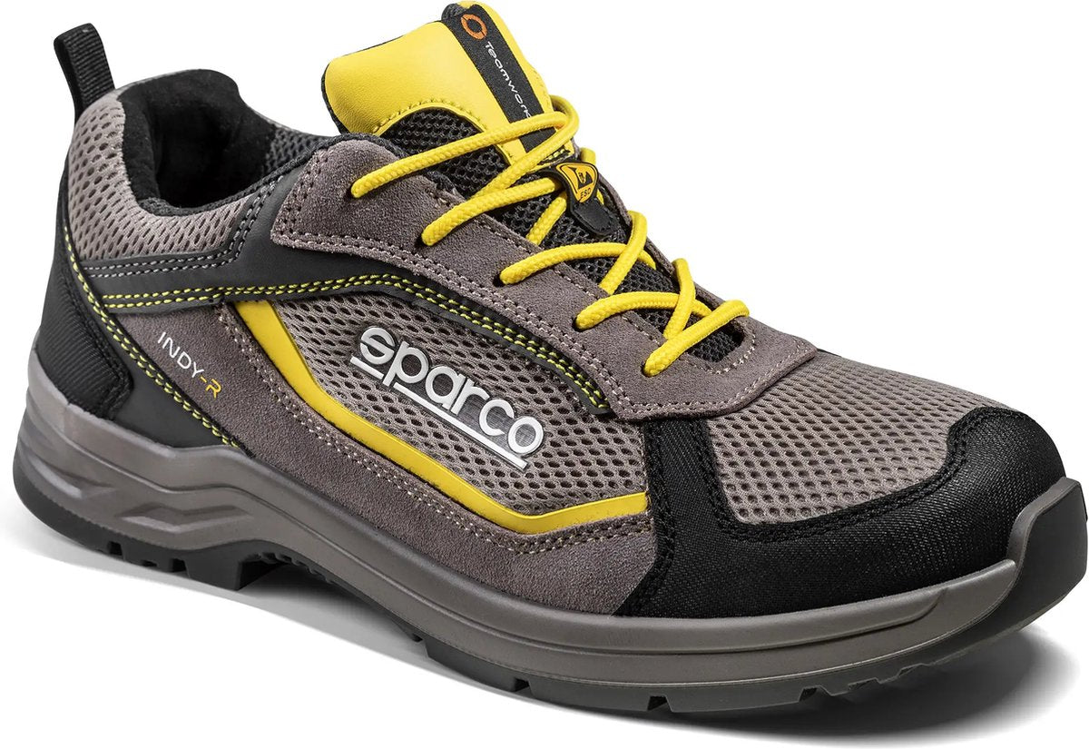 Sparco indy edmonton – veiligheidsschoen s1ps met flexgrip+ zool en ademend mesh - beige-geel - maat - 44