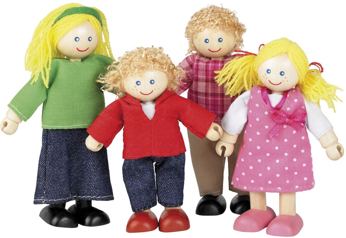 Tidlo houten poppenhuis poppetjes familie