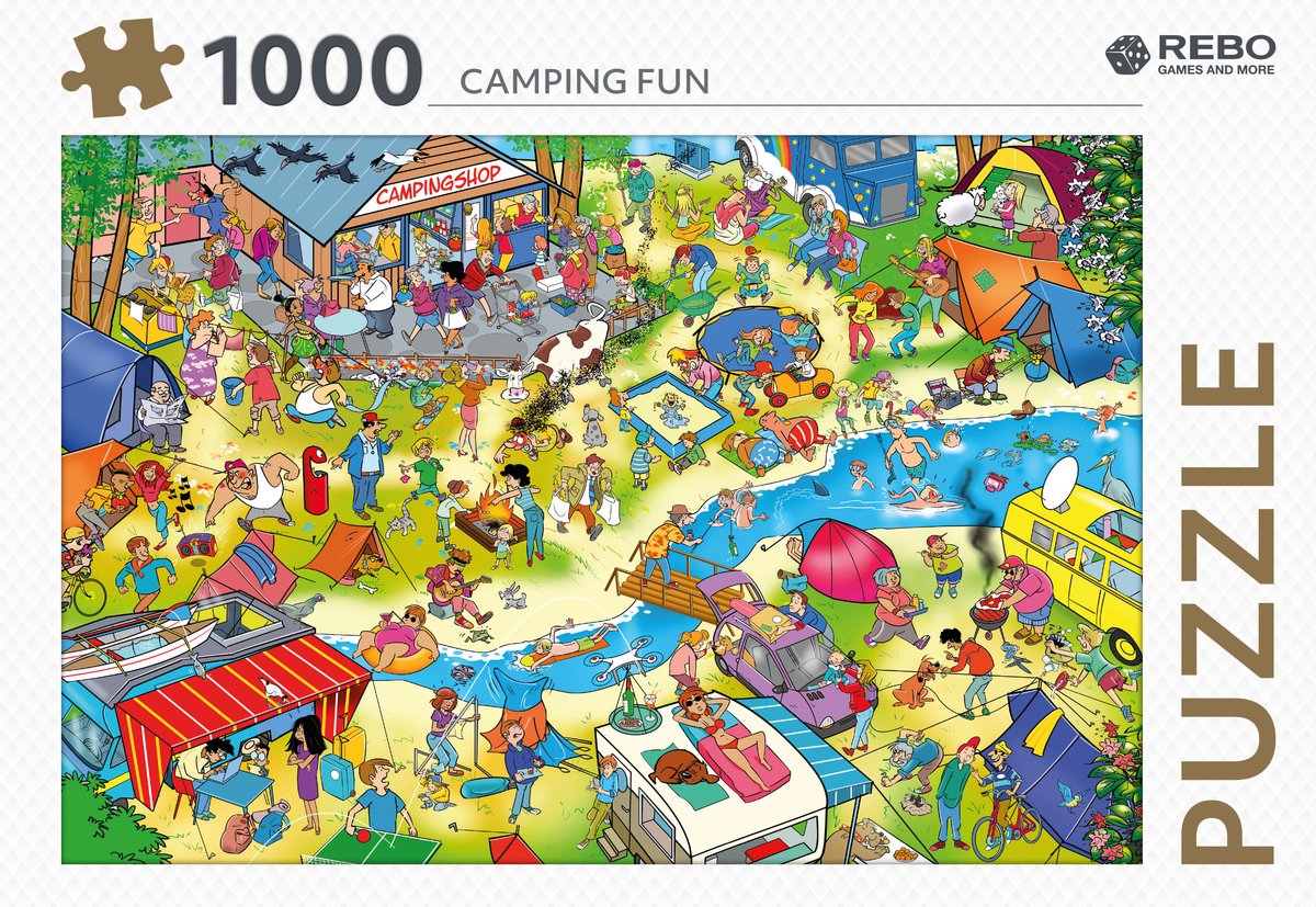 Rebo legpuzzel 1000 stukjes - camping fun