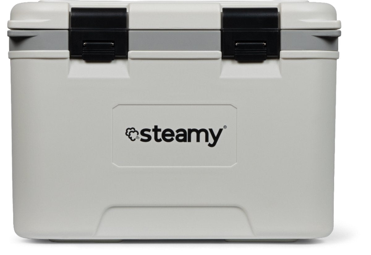 Steamy marine 21 - middelgrote koelbox inclusief verdeelwand en inlegbakje - 21 liter - wit