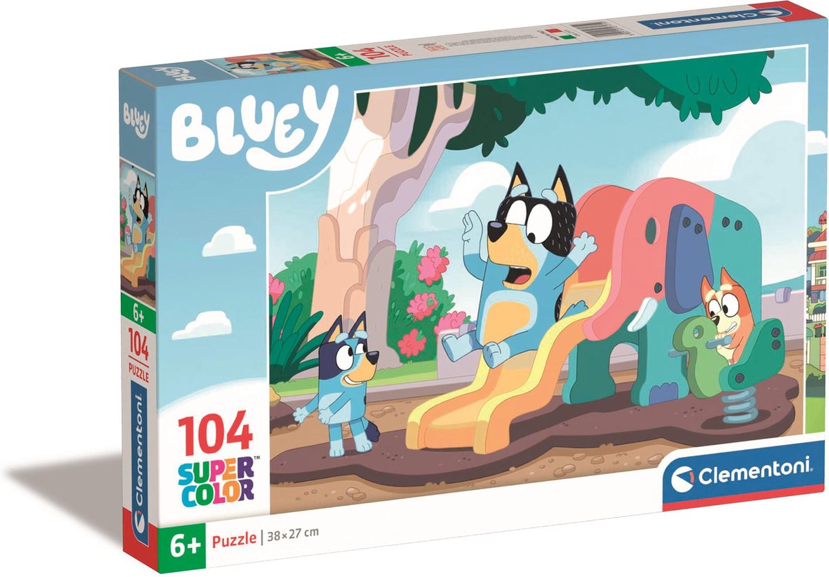 Clementoni - puzzel - 104 stukjes - bluey - puzzel voor kinderen - vanaf 6 jaar