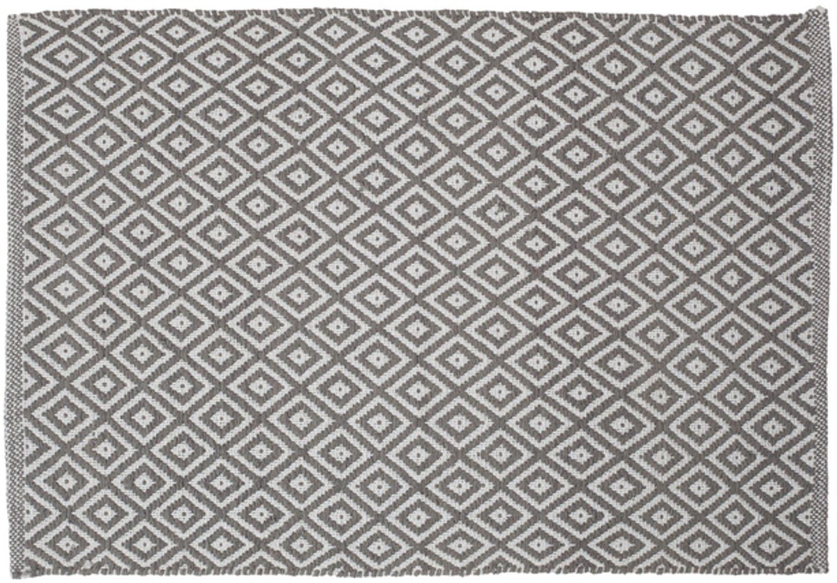 Sealskin trellis badmat 60x90 cm - katoen - grijs