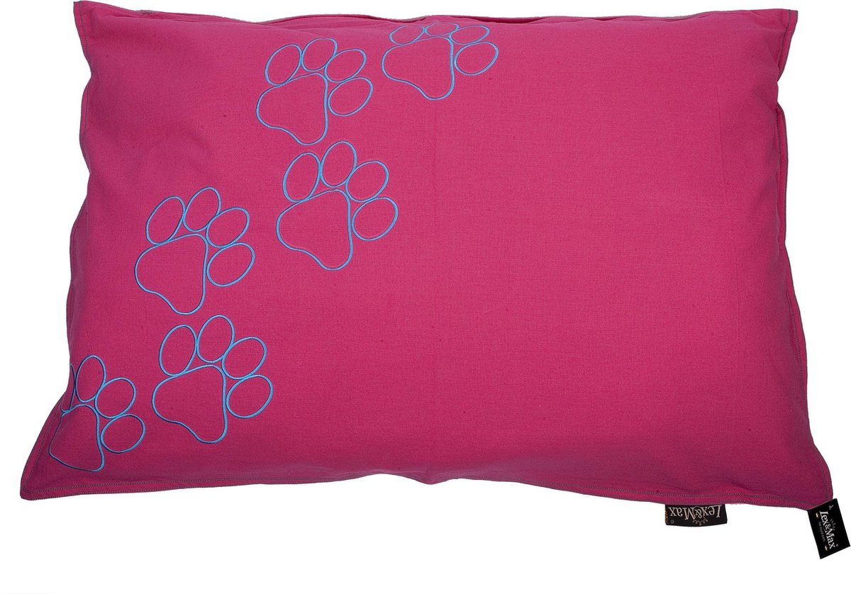 Lex max hondenkussen happy feet roze - 100 x 70cm