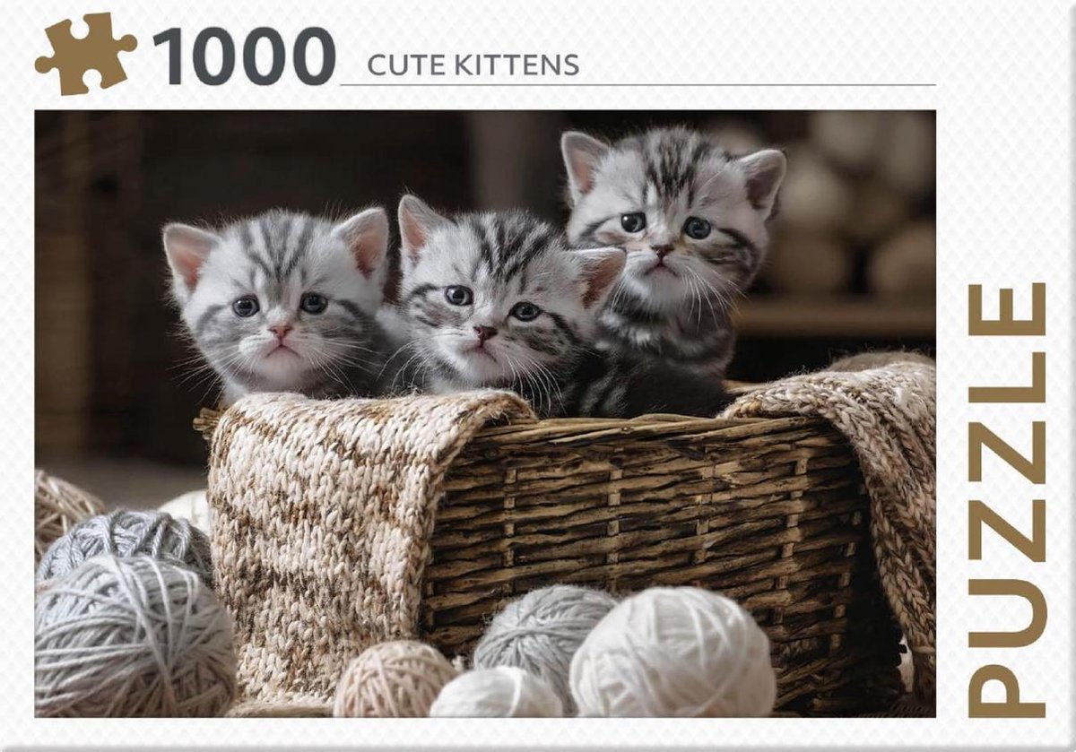 Rebo puzzel - cute kittens - 1000 stukjes - dieren thema - vanaf 12 jaar