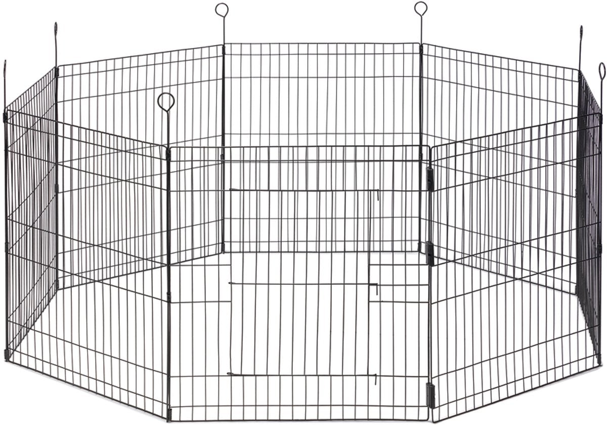 Beeztees simi konijnenren - xl - knaagdierenren met deur - 8 panelen - paneel 58x62 cm - dia 155 cm