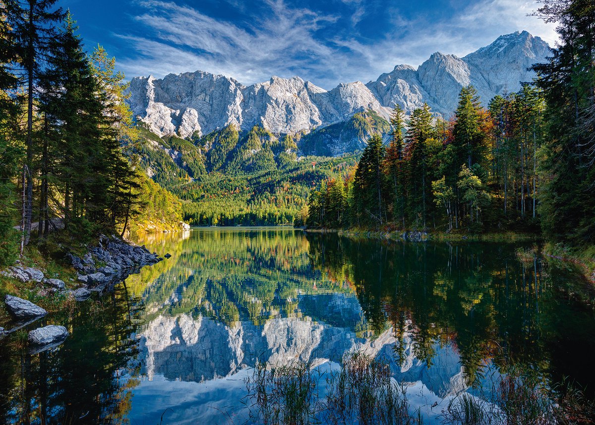 Ravensburger puzzel deutschland, eibsee - 1000 stukjes legpuzzel.
