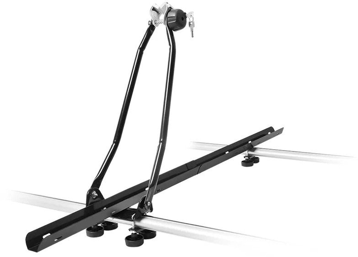 Twinny load fietsdrager dak – voor montage op dakdrager – aluminium wielgoot met twee snelsluitingen - geschikt voor 1 fiets – afsluitbaar - maximaal belastbaar tot 15 kg
