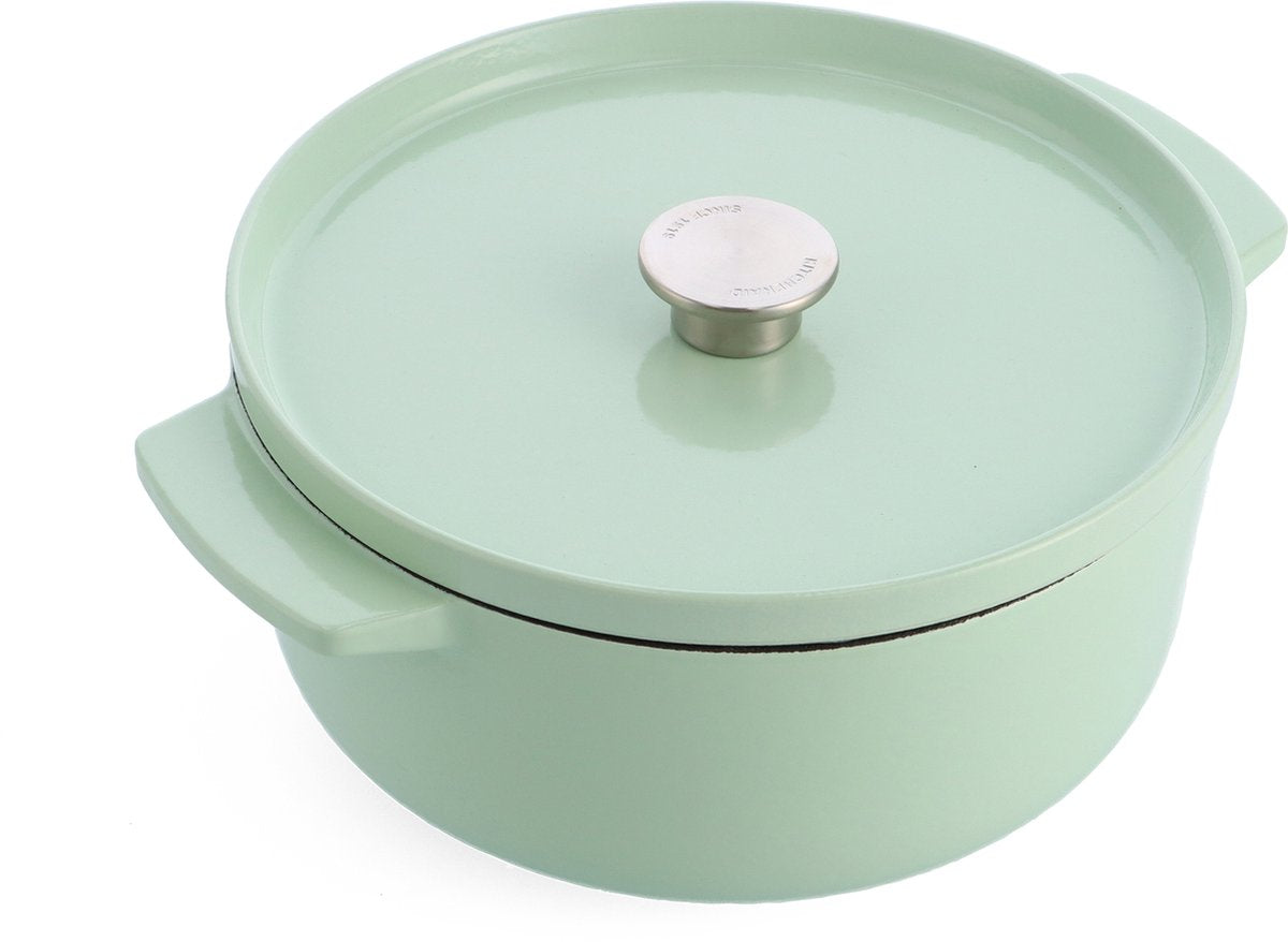 Kitchenaid braadpan emaille 26cm - pistache groen - limited edition