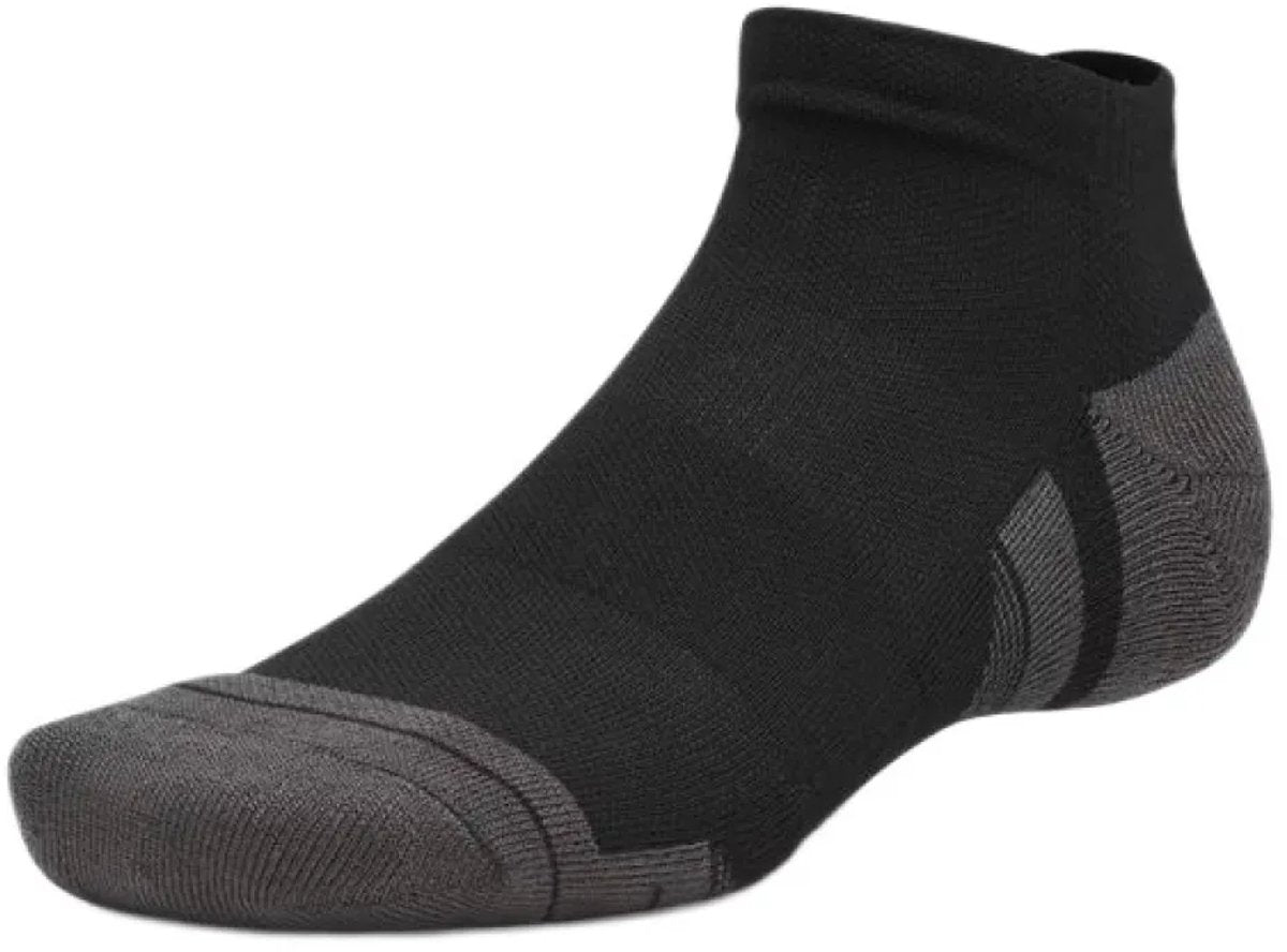 Under armour new ua perf tech 3pk low-blk unisex sportsokken - ultimate zwart - ultimate zwart - jet grijs