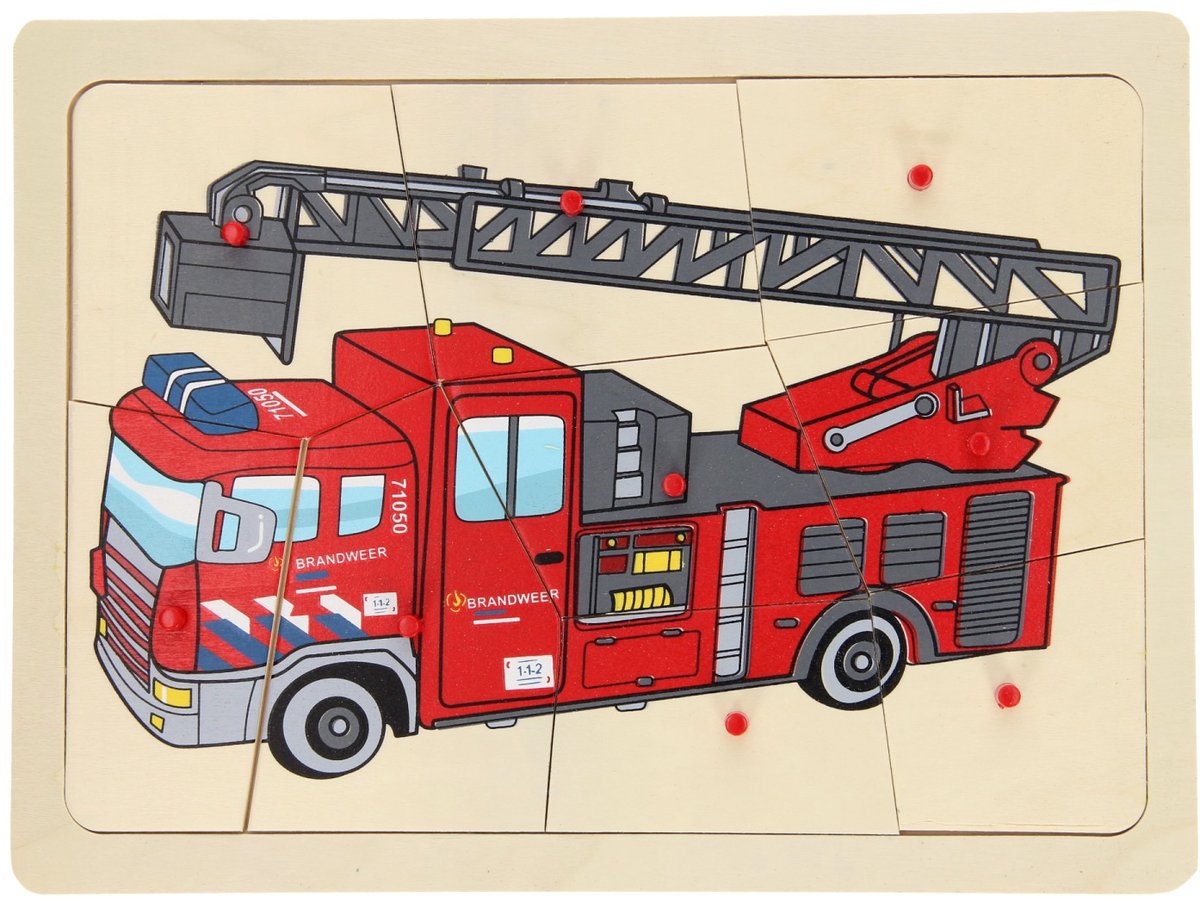 Playwood roel noppen puzzel brandweer