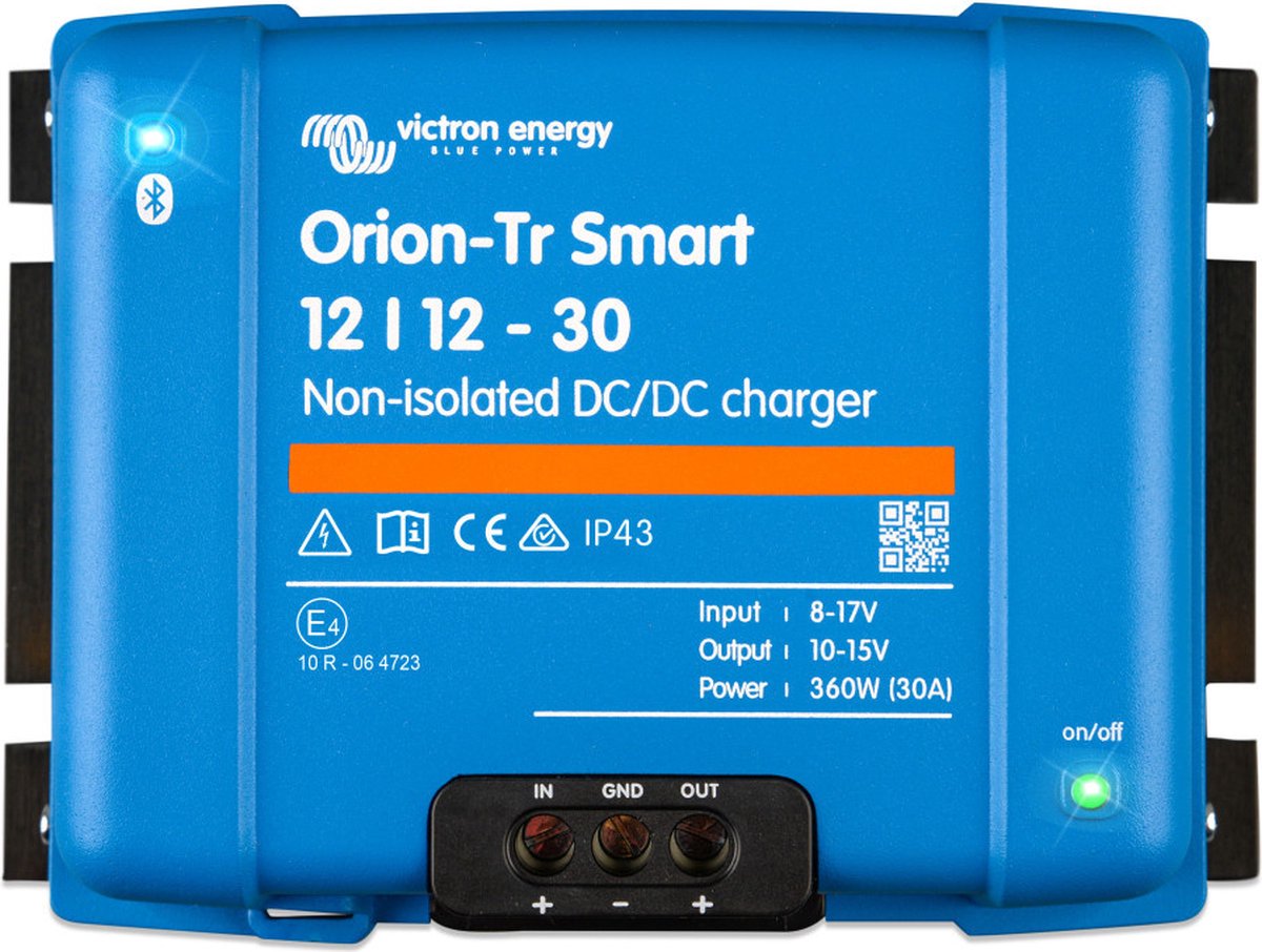 Victron orion-tr smart 12 12-30a (360w) non-isolated dc-dc lader