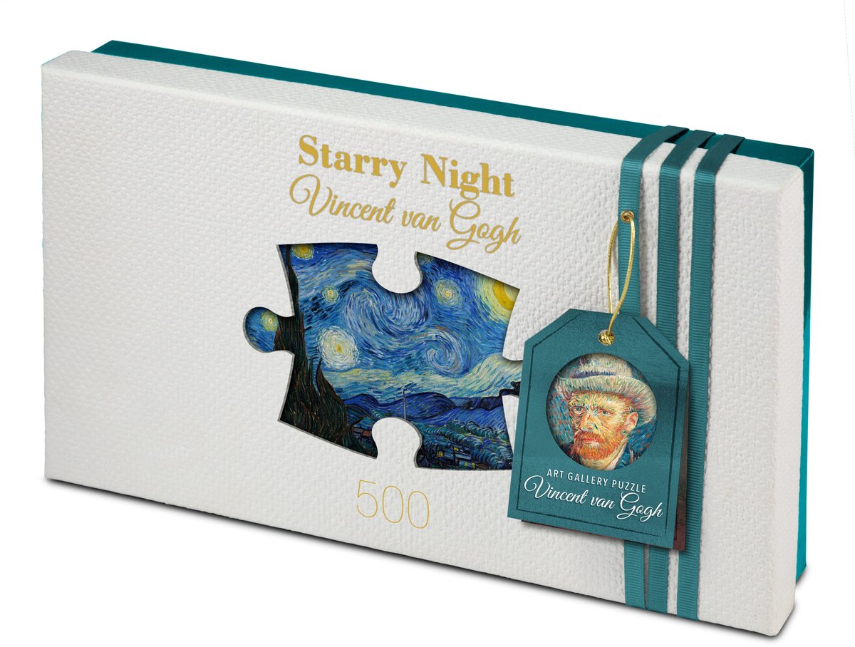 Tucker's fun factory art gallery - caféterras bij nacht café terrace at night - vincent van gogh - legpuzzels 500 stukjes