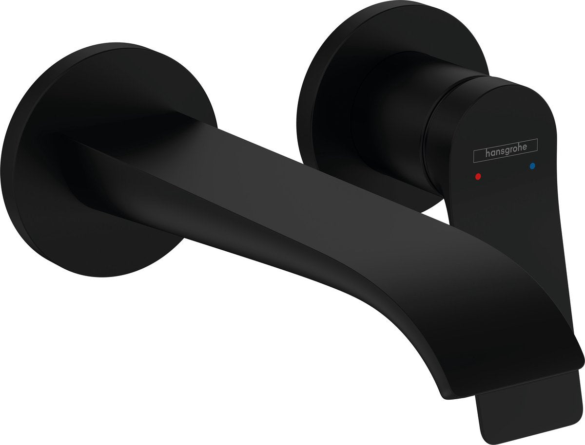 Hansgrohe vivenis inbouw wastafelmengkraan wand voorsprong 192 mm zwart mat