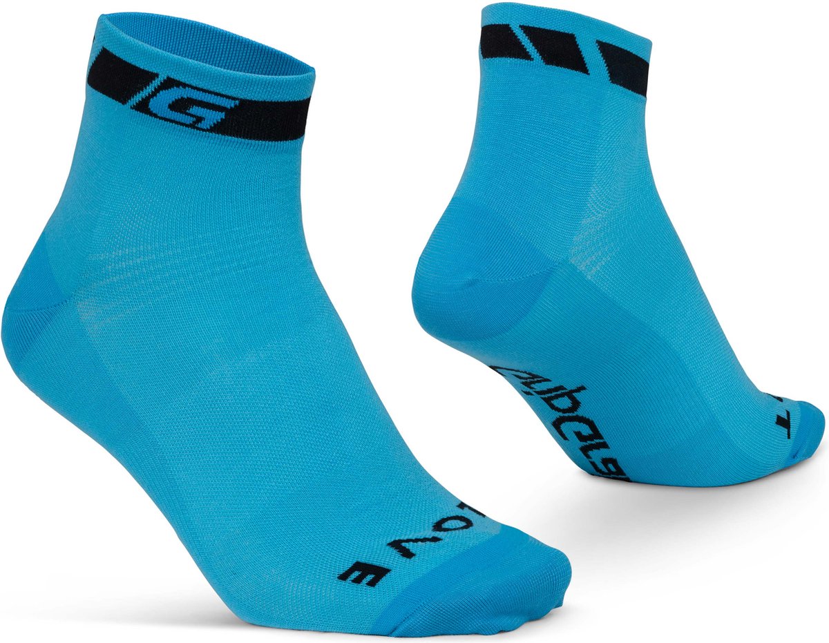 Gripgrab - classic low cut zomer fietssokken 1 paar korte coolmax sokken - blauw - unisex - maat xs (35-38)