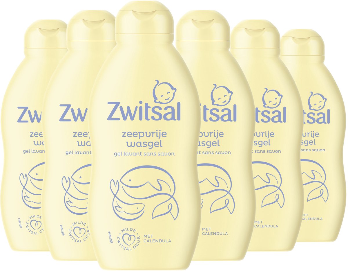 Zwitsal - zeepvrije wasgel - baby - 6 x 200 ml