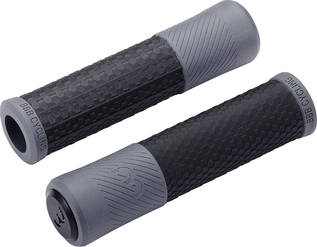 Bbb cycling handvatten fiets viper - fiets handvatten met maximale grip - zwart grijs - lengte 130 mm - bhg-97
