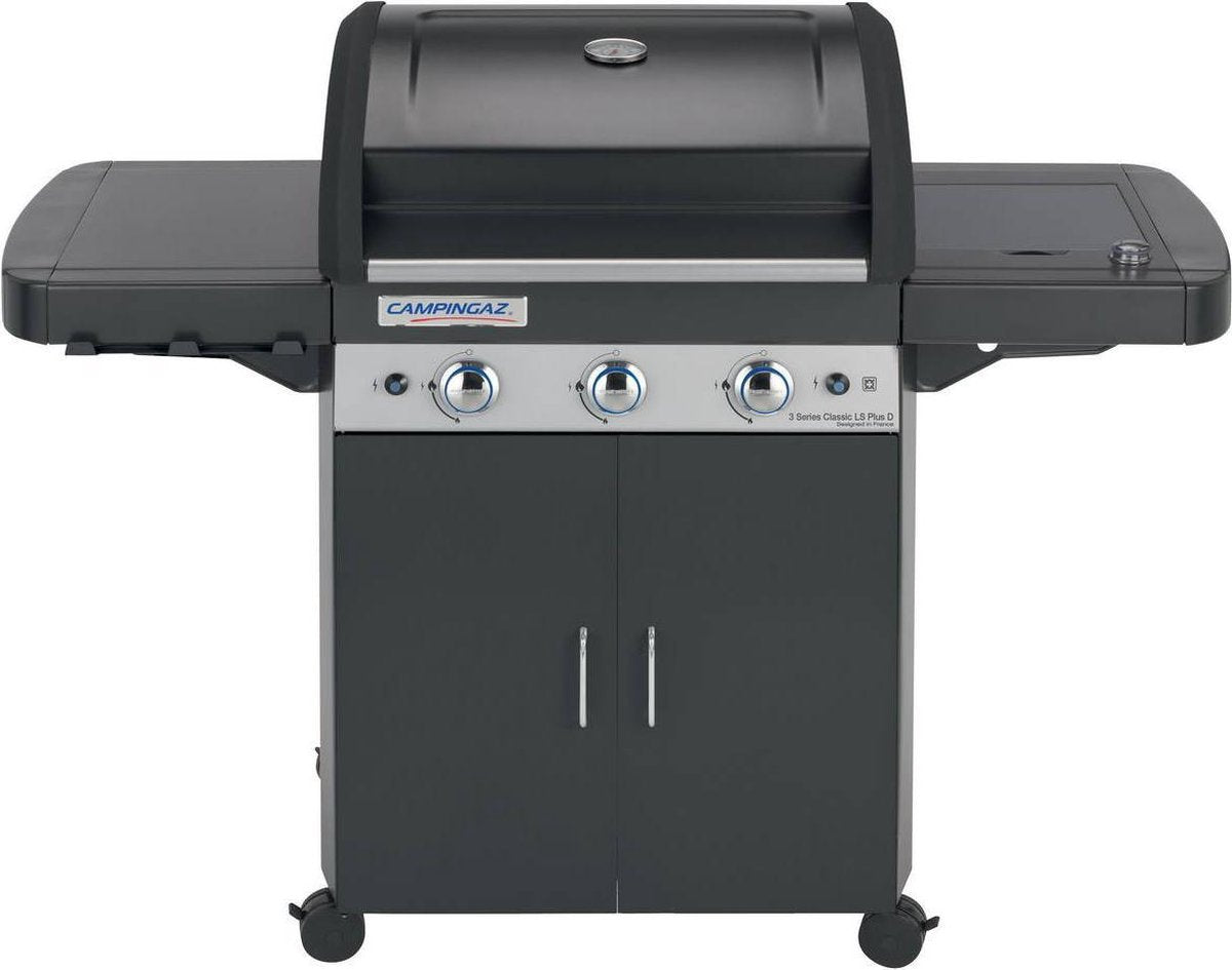 Campingaz 3 series classic ls plus black gasbarbecue - buitenkeuken met 3-branders - zwart