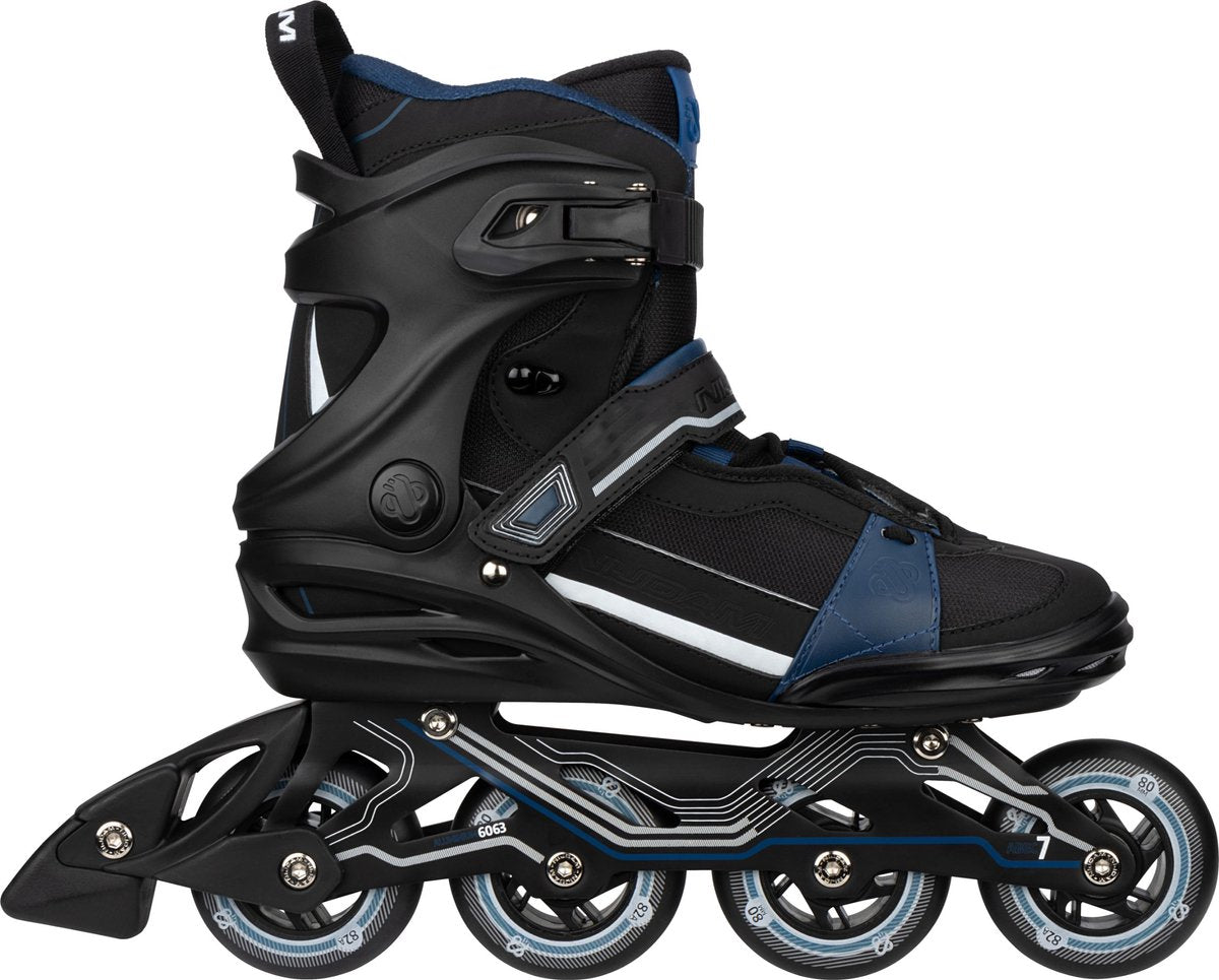 Nijdam inline skates - alu chassis - circuit cruiser - maat 37 - zwart