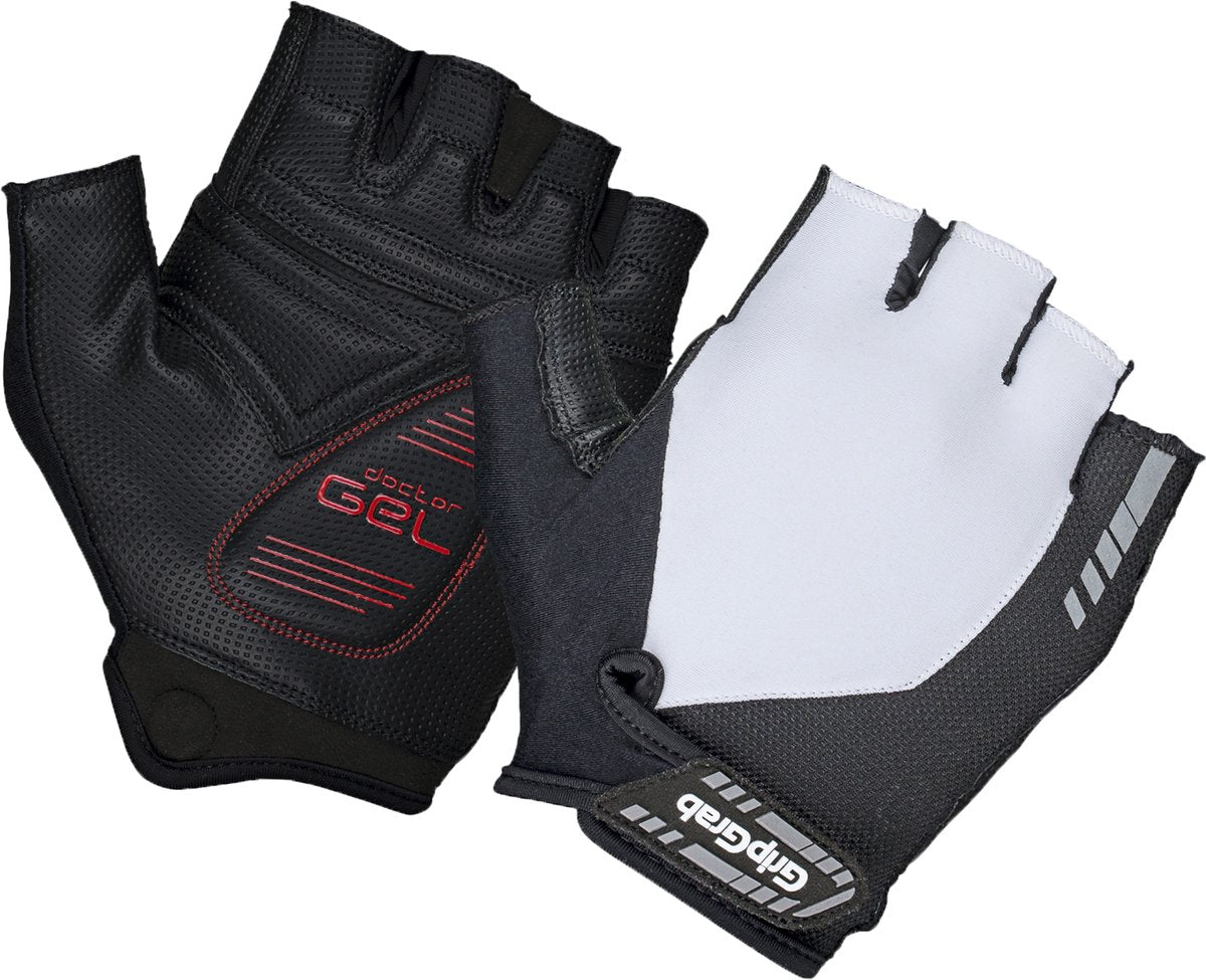 Gripgrab - progel padded korte vinger zomer fietshandschoenen wielrenhandschoenen met padding - wit - unisex - maat l