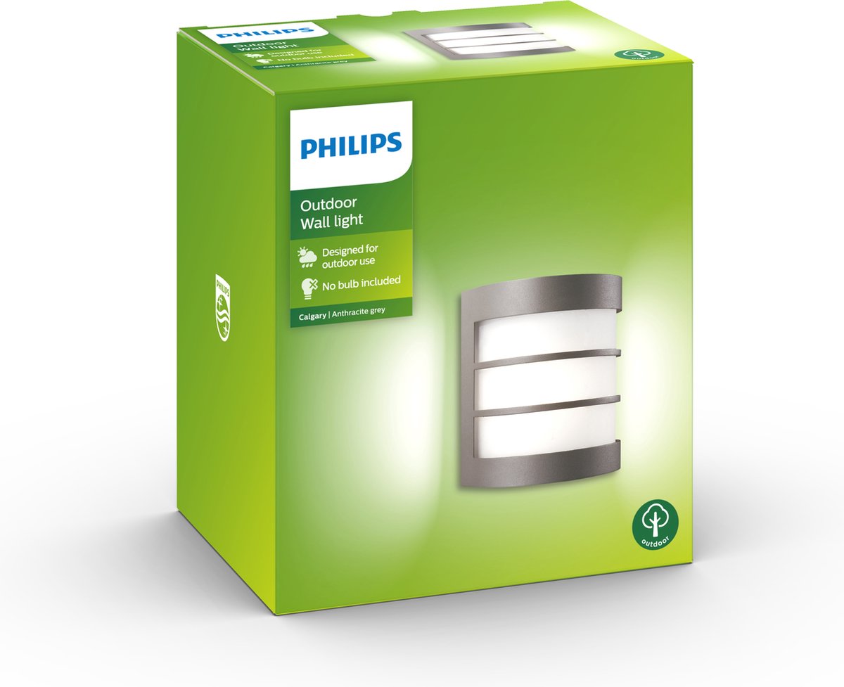 Philips led philips calgary buitenwandlamp - antraciet