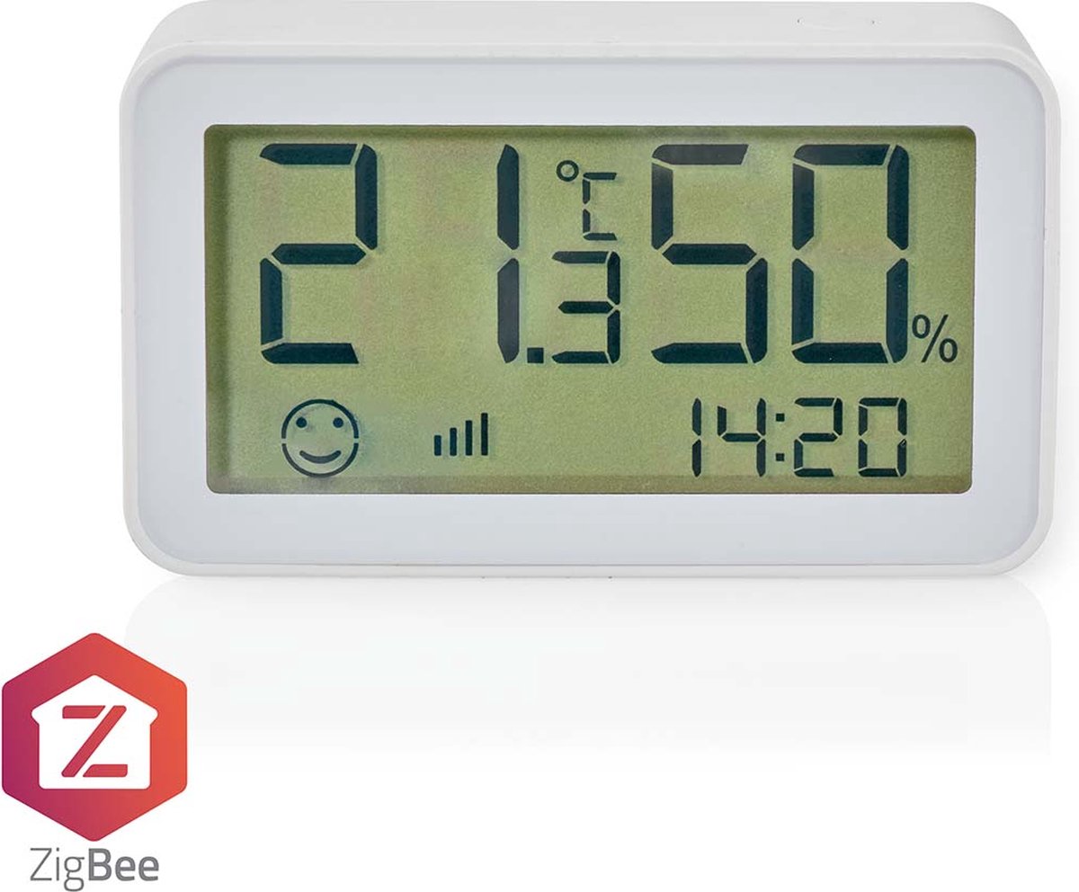 Nedis smartlife klimaatsensor - zigbee 3.0 - batterij gevoed - android ios - wit