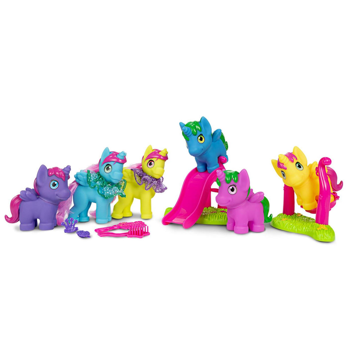 Toi-toys dream horse speelset speeltuin met accessoires + 6x eenhoorn