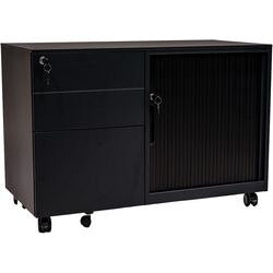 Roldeurkast euroseats zwart 900 (b) x 450 (d) x 615 (h) mm