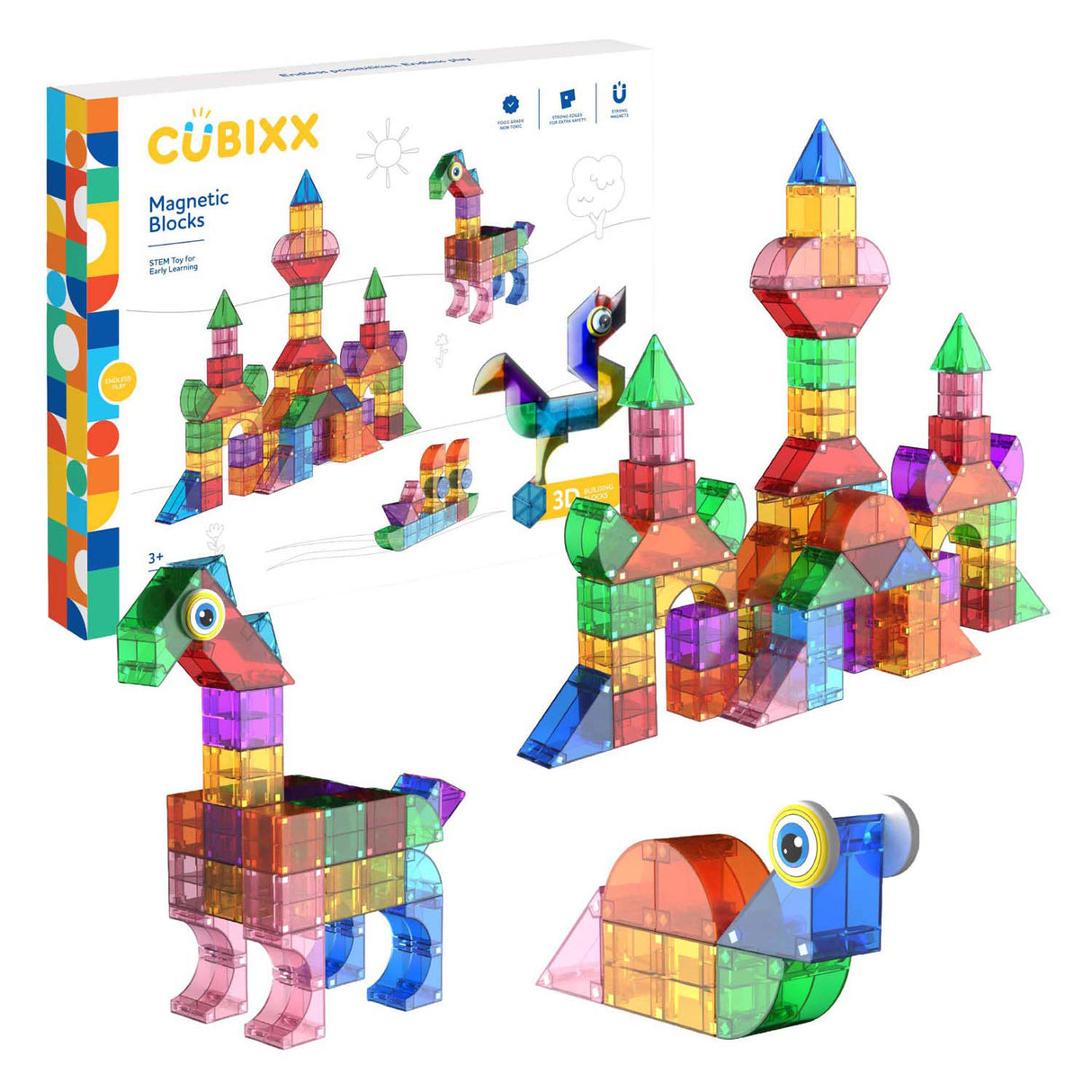 Clics cubixx magnetische bouwspeelgoed - 85dlg.