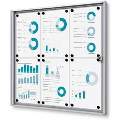 Vergrendelbaar notitiebord showdown scxs6xa4b1 zilver aluminium