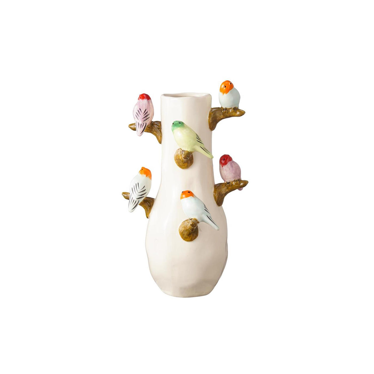 Mansion atmosphere vaas met vogels chico 21,5x21,5x42cm