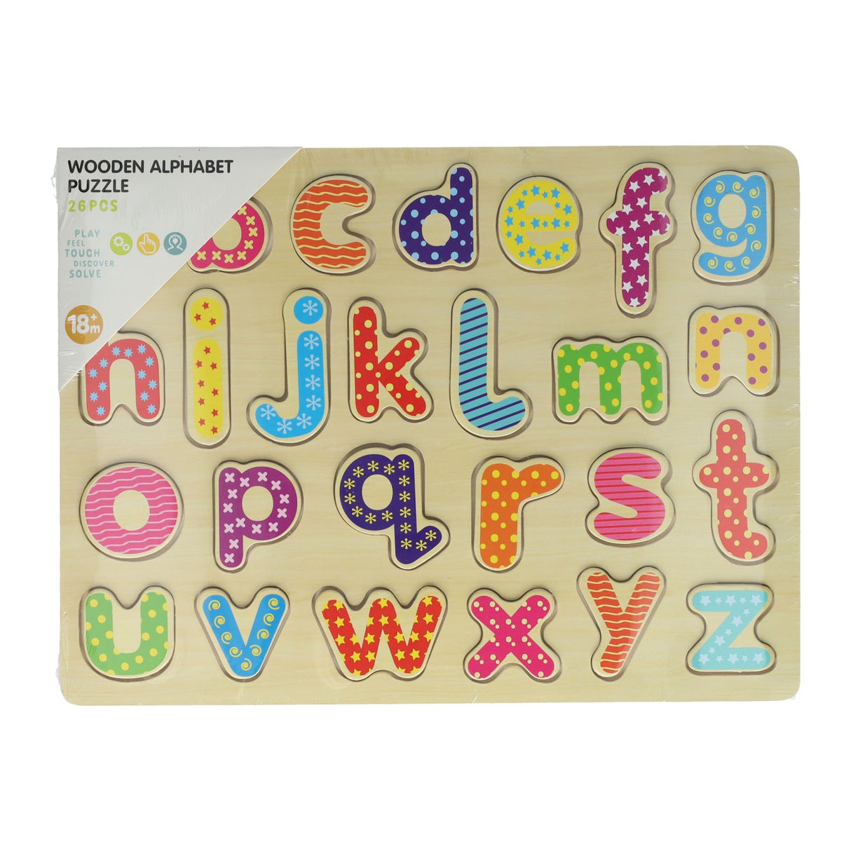 Houten alfabetpuzzel - 26st.