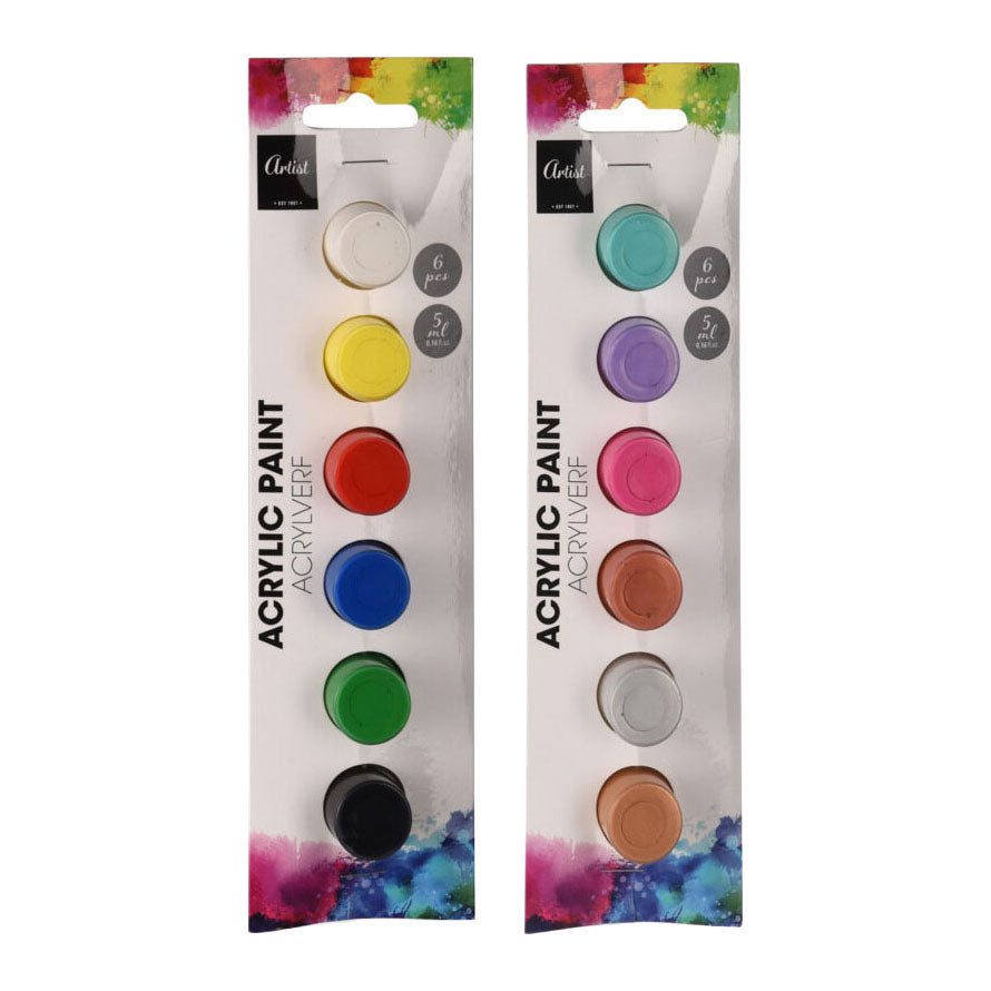 Acrylverfset 6 kleuren