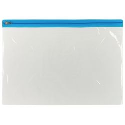 Handige hoesjes vk pvc 297x210 mm a4 blauw zipsluiting